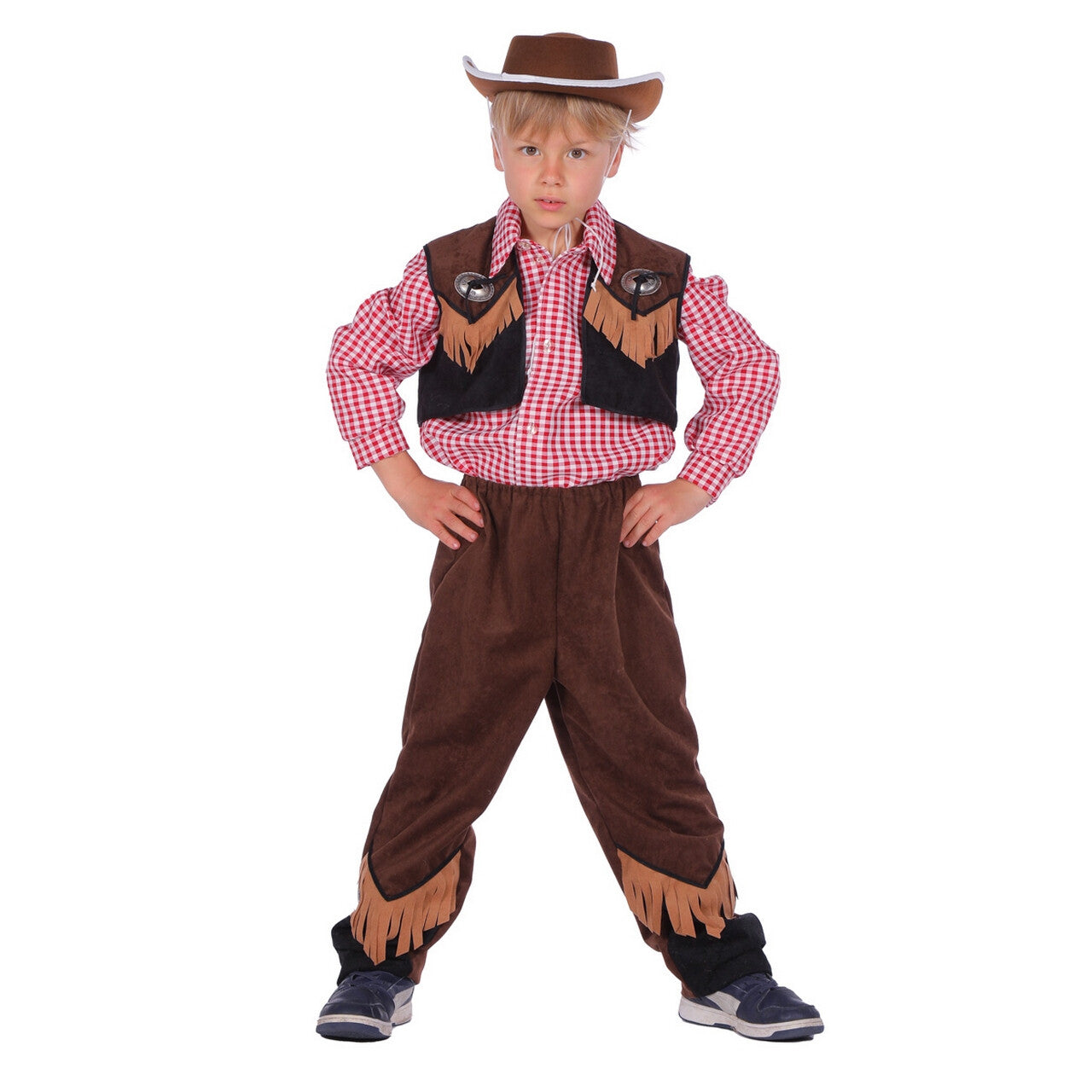 Op deze afbeelding zie je een Kostuums, van het merk Wilbers. Kleine Schrik Van Het Wilde Westen Cowboy Jongen Kostuum