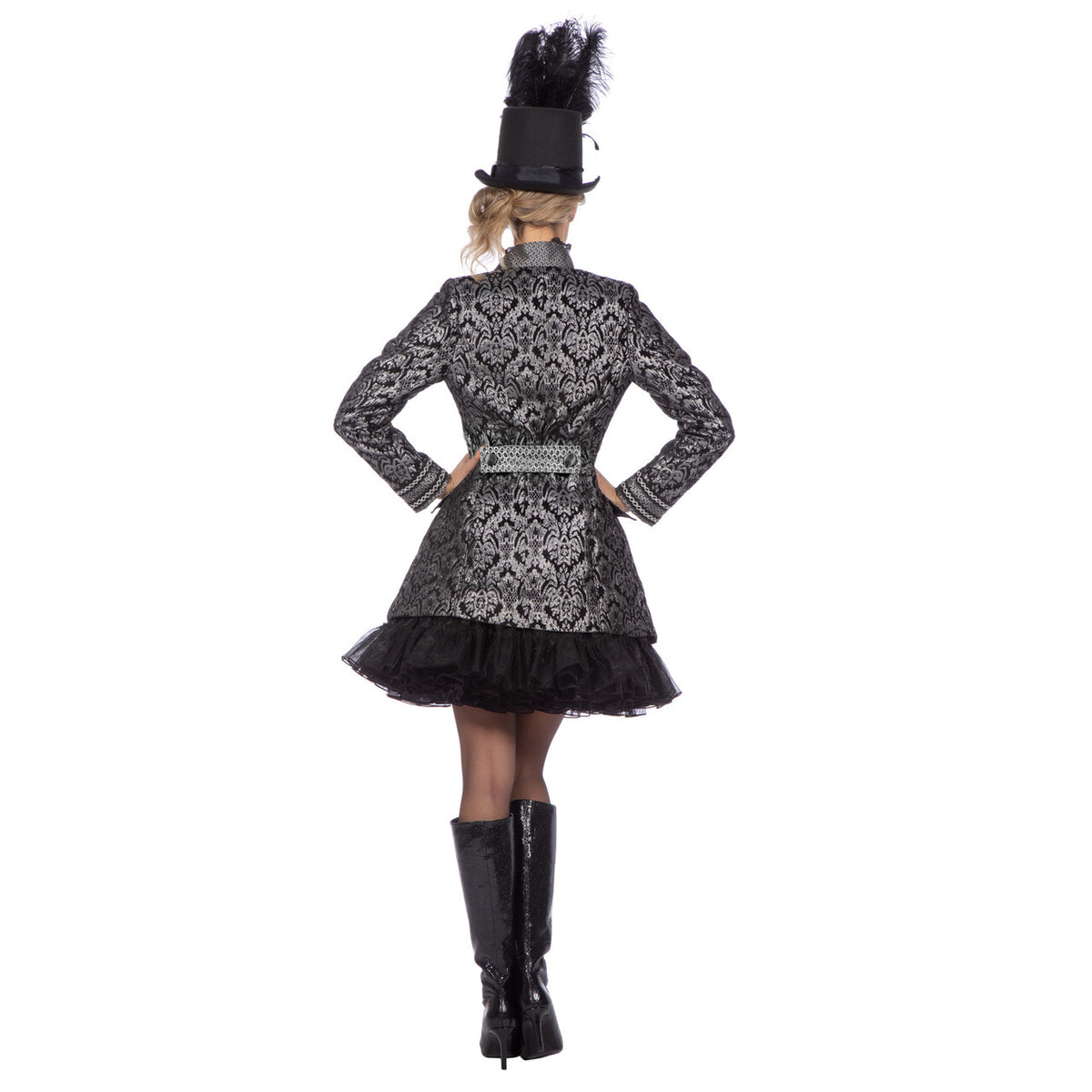 Op deze afbeelding zie je een Kostuums, van het merk Wilbers. Luxe Jas Baroness Silverbling Vrouw