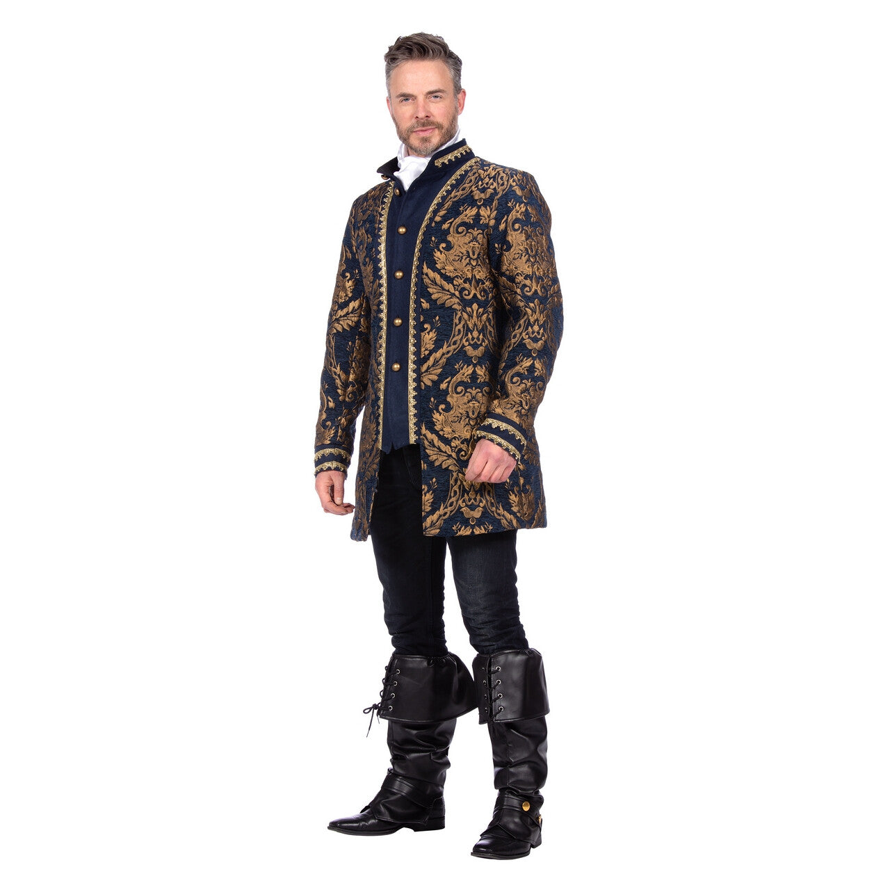Op deze afbeelding zie je een Kostuums, van het merk Wilbers. Luxe Brokaten Jas Lord Kasteelrots Man