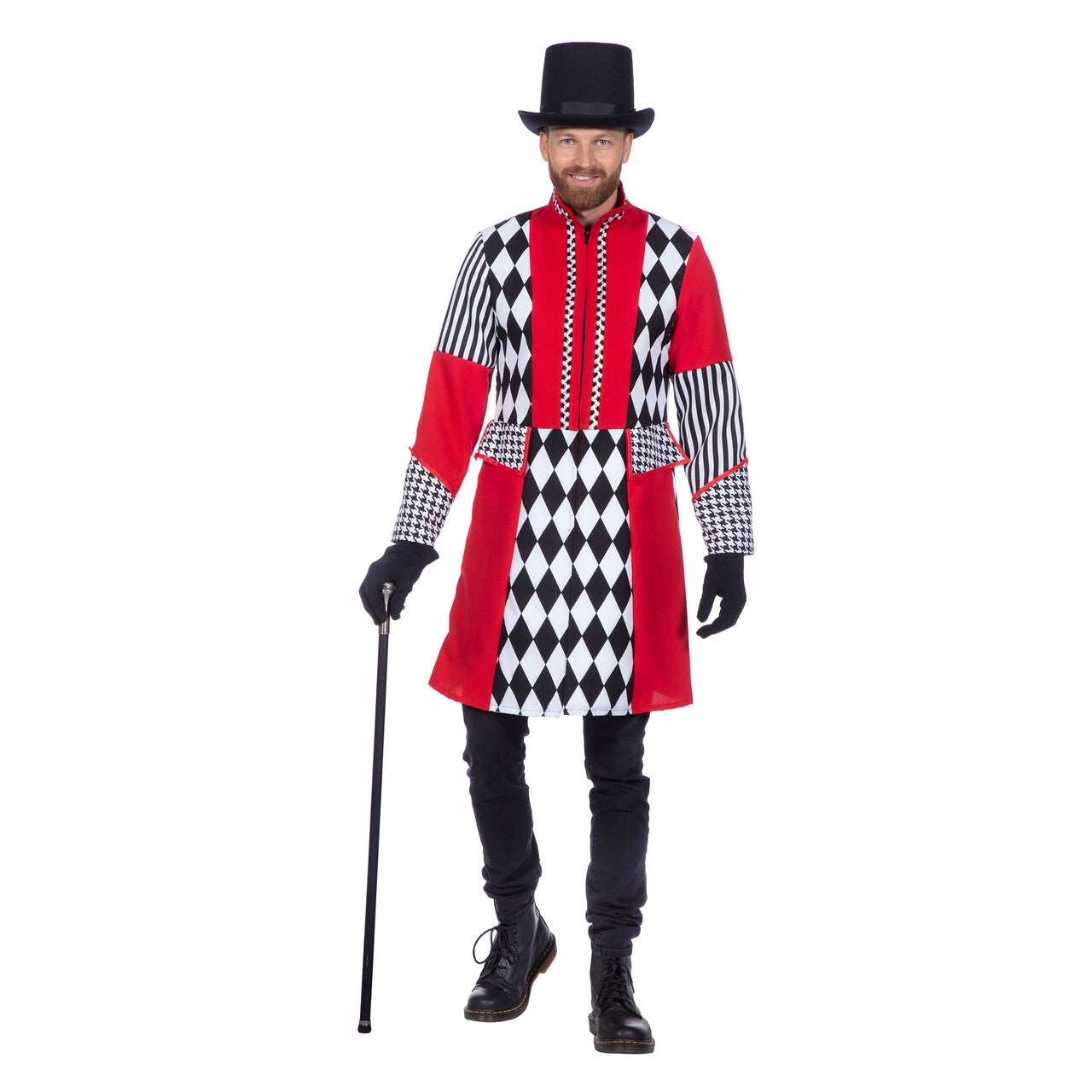 Op deze afbeelding zie je een Kostuums, van het merk Wilbers. Jas Ruiten Rood / Wit / Zwart Man