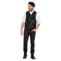 Glitter Gladiool Pailletten Gilet Zwart Man