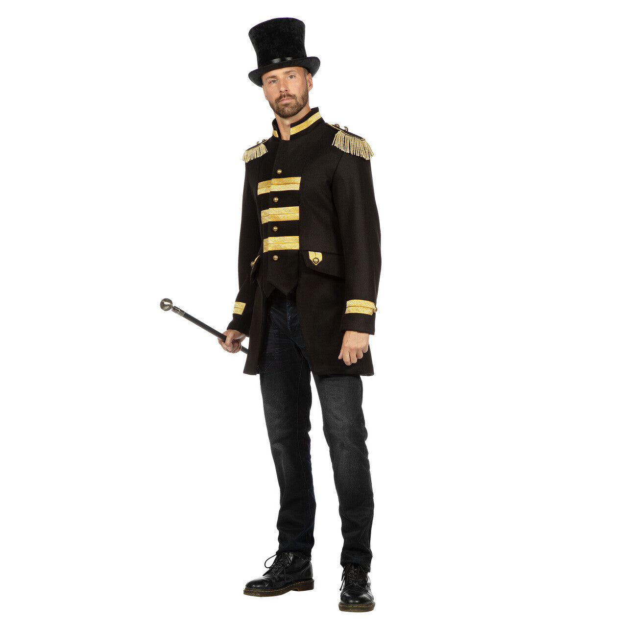 Op deze afbeelding zie je een Kostuums, van het merk Wilbers. Luxe Slipjas Circus Leader Man