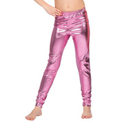Op deze afbeelding zie je een Kostuums, van het merk Wilbers. Legging Pretty In Pink Metallic Meisje
