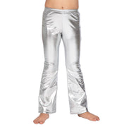Op deze afbeelding zie je een Kostuums, van het merk Wilbers. Flared Broek Metallic Zilver Meisje