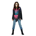Kleurenbom Skelet Poncho Kostuum