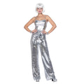 Opvallende Glitter Broek Sylvie Zilver Vrouw