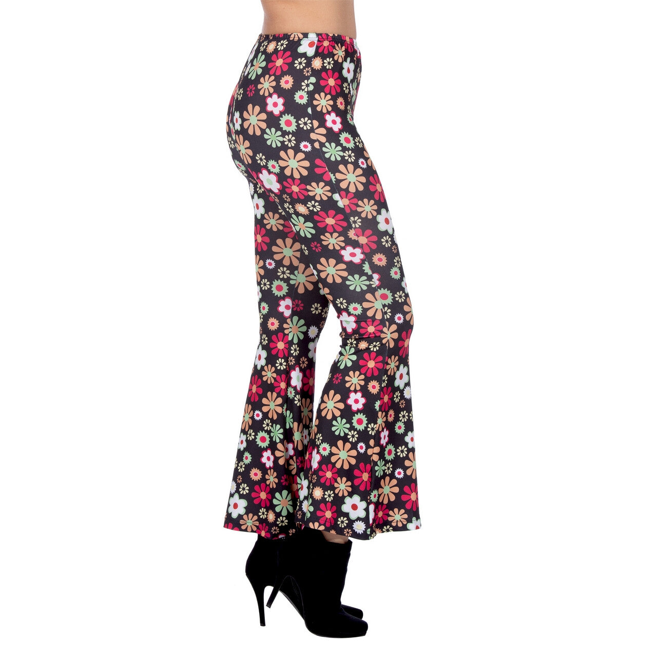 Op deze afbeelding zie je een Kostuums, van het merk Wilbers. Hippiebroek Flowerparty Vrouw