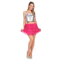 Gelaagde Party Rok Roze Kant Vrouw