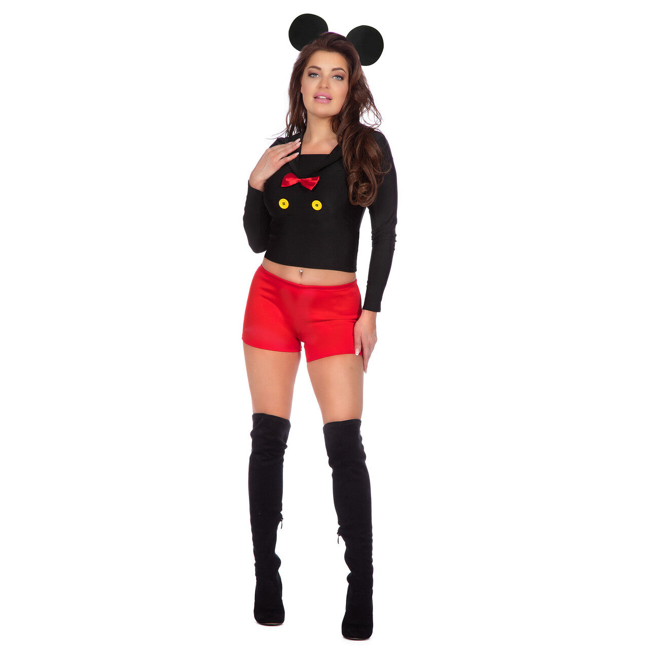 Op deze afbeelding zie je een Kostuums, van het merk Wilbers. Miss Mickey Mouse Vrouw Kostuum