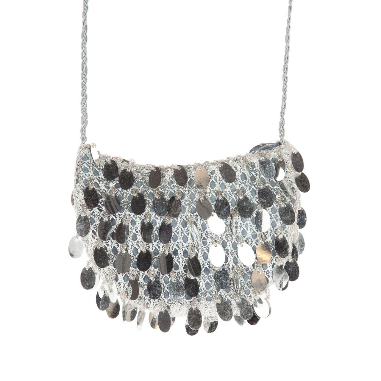 Op deze afbeelding zie je een Accessoires, van het merk Wilbers. Handtas Pailletten Zilver Elegance