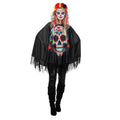 Day Of The Dead Poncho Vrouw Kostuum