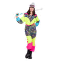 Retro Jaren 80 Kleurig Skipak Vrouw Kostuum