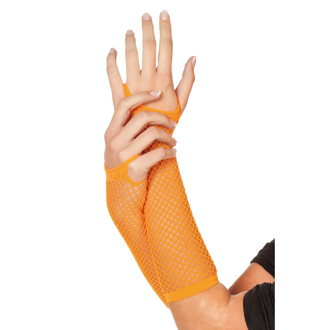Op deze afbeelding zie je een Accessoires, van het merk Wilbers. Vingerloze Handschoenen Visnet Oranje