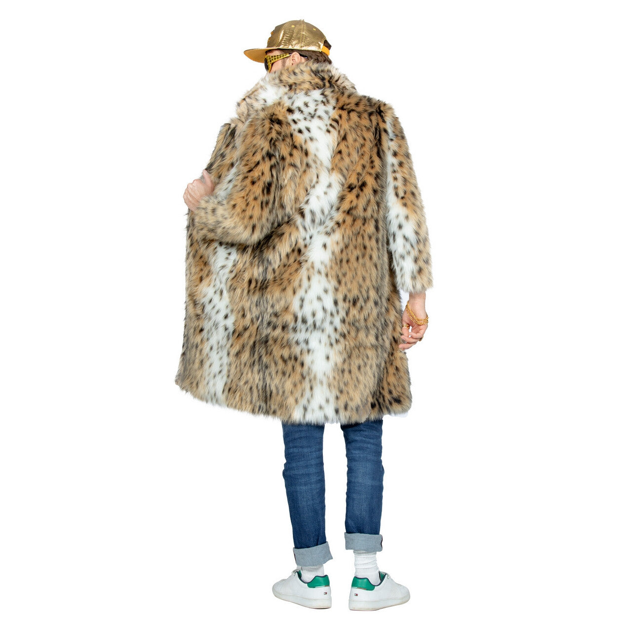 Op deze afbeelding zie je een Kostuums, van het merk Wilbers. Imitatie Bontjas Superpimp Panterlicious Man