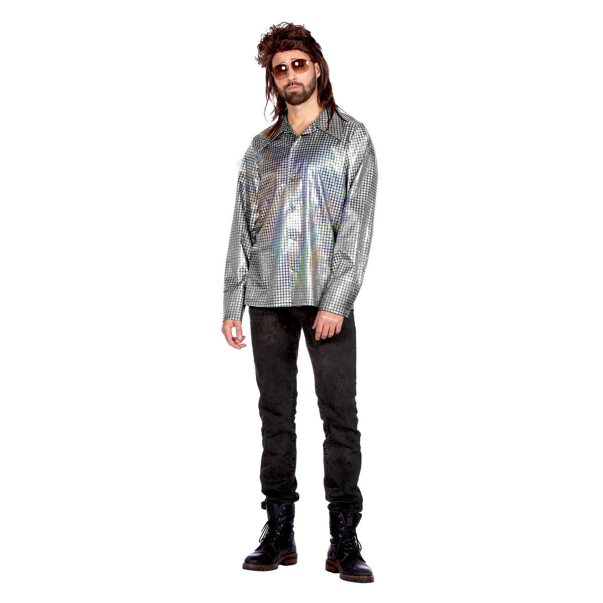 Op deze afbeelding zie je een Kostuums, van het merk Wilbers. Party Blouse Metallic Multicolor Man