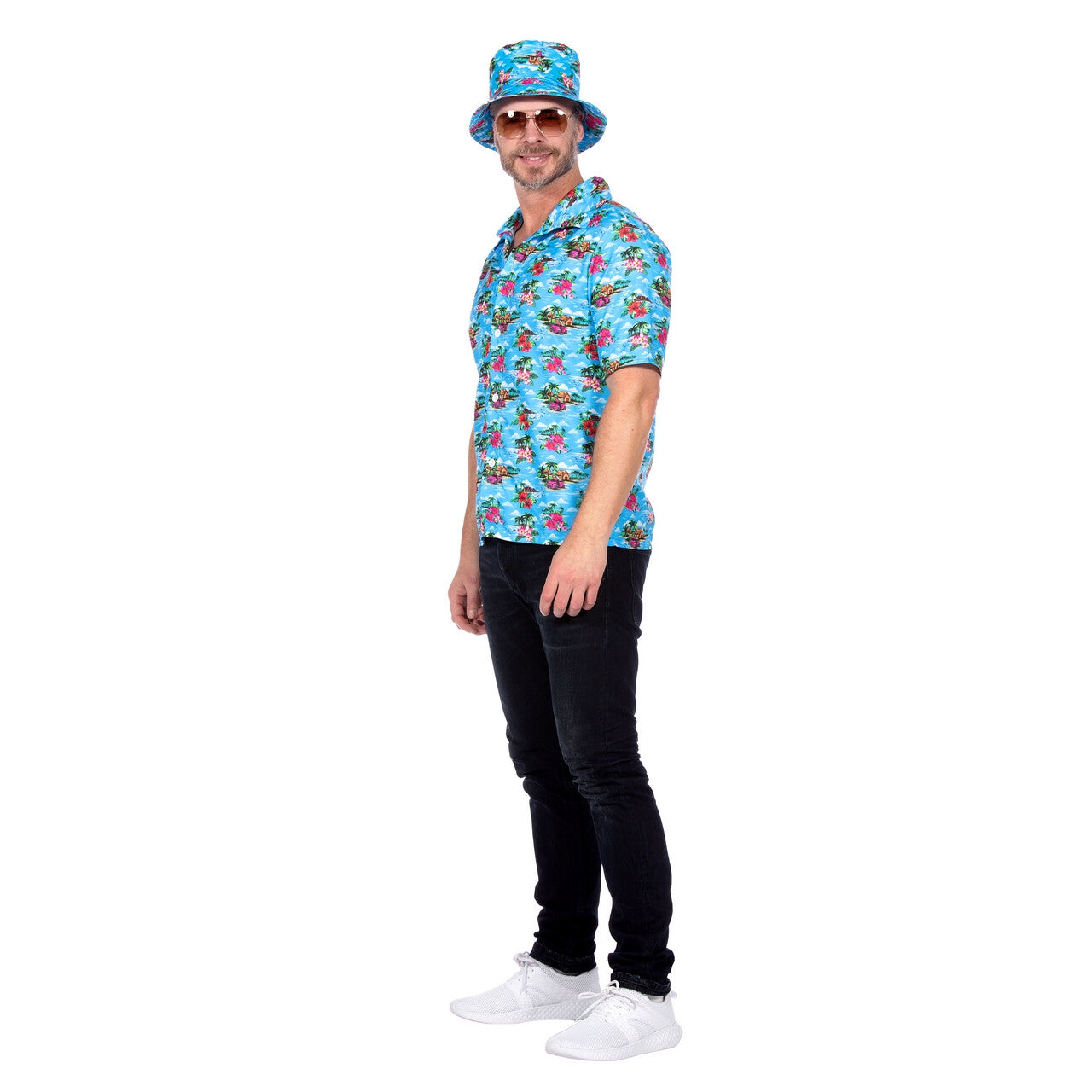 Op deze afbeelding zie je een Kostuums, van het merk Wilbers. Tropical Island Vibes Hawaii Shirt Man