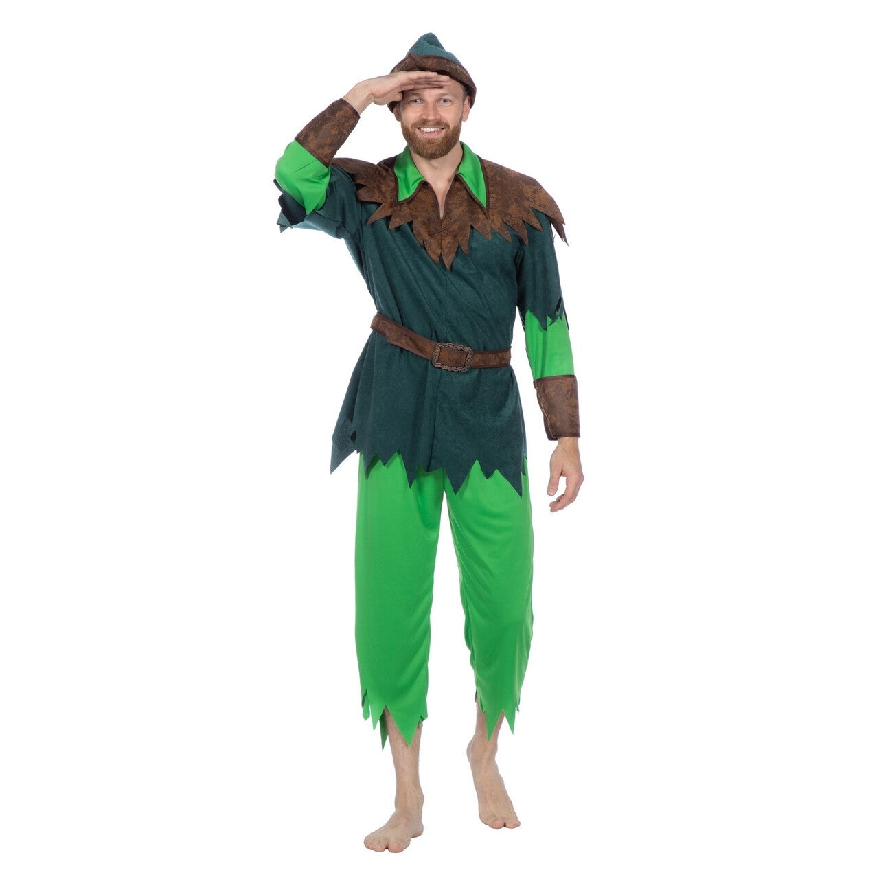 Op deze afbeelding zie je een Kostuums, van het merk Wilbers. Voor Altijd Speels Peter Pan Kostuum