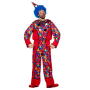 Op deze afbeelding zie je een Kostuums, van het merk Wilbers. Rode Giechel Gerrit Clown Man Kostuum