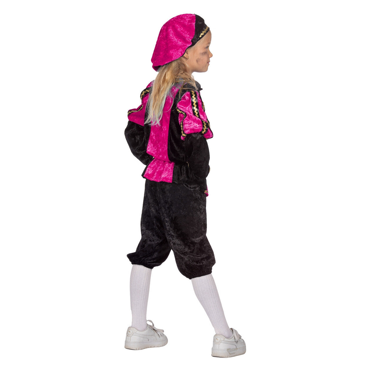 Op deze afbeelding zie je een Kostuums, van het merk Wilbers. Vrolijk Pietje Roze Pietenpak Kind Kind Kostuum