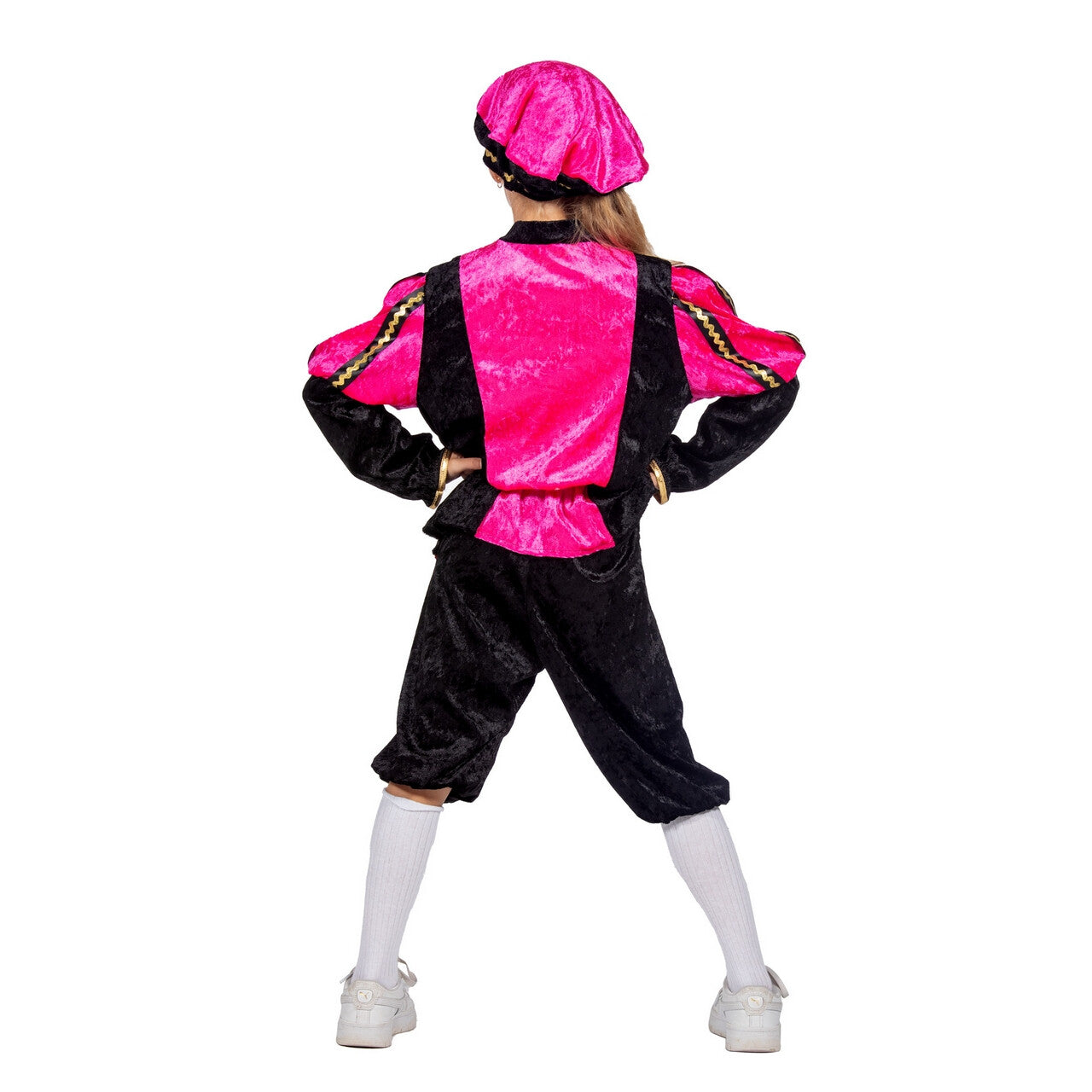 Op deze afbeelding zie je een Kostuums, van het merk Wilbers. Vrolijk Pietje Roze Pietenpak Kind Kind Kostuum
