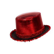 Op deze afbeelding zie je een Accessoires, van het merk Wilbers. Hoge Hoed Vuur En Vlam Met Paillettenband
