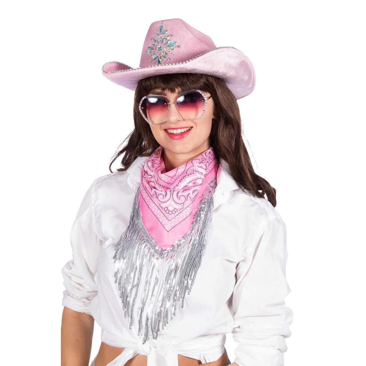 Op deze afbeelding zie je een Accessoires, van het merk Wilbers. Cowboyhoed Barbie Bling