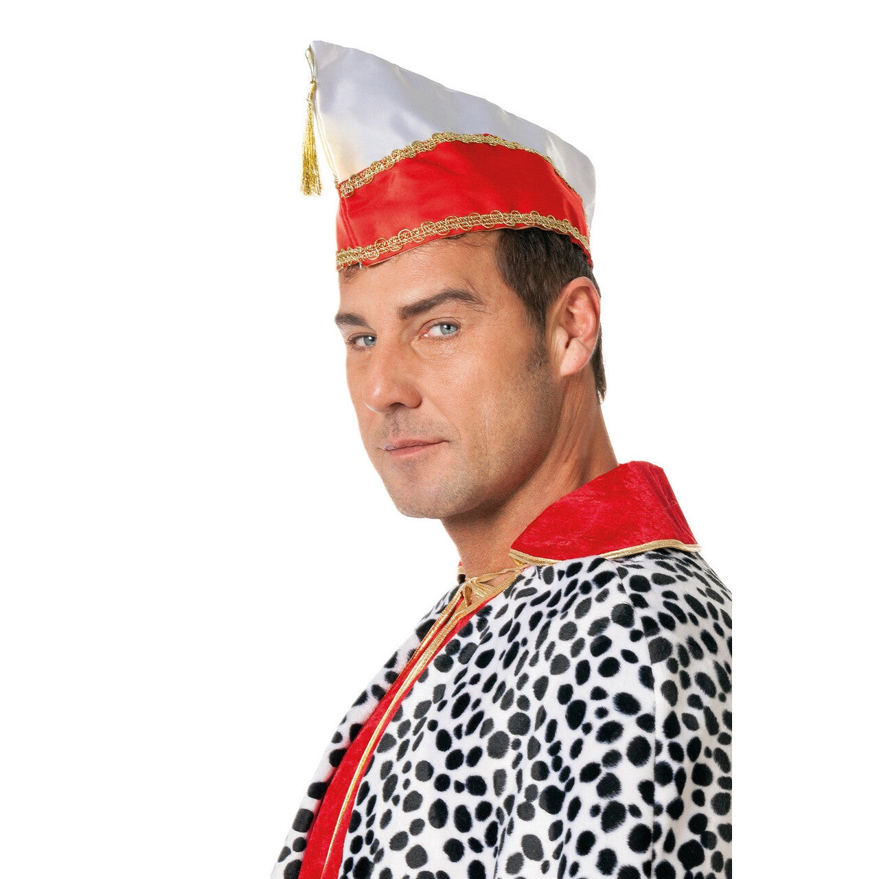 Op deze afbeelding zie je een Accessoires, van het merk Wilbers. Prins Carnaval Muts Rood Wit