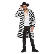 Op deze afbeelding zie je een Kostuums, van het merk Wilbers. In Stripes We Trust Zebra Bontjas Man