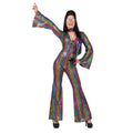 Shiny Rainbow Jaren 80 Catsuit Vrouw Kostuum