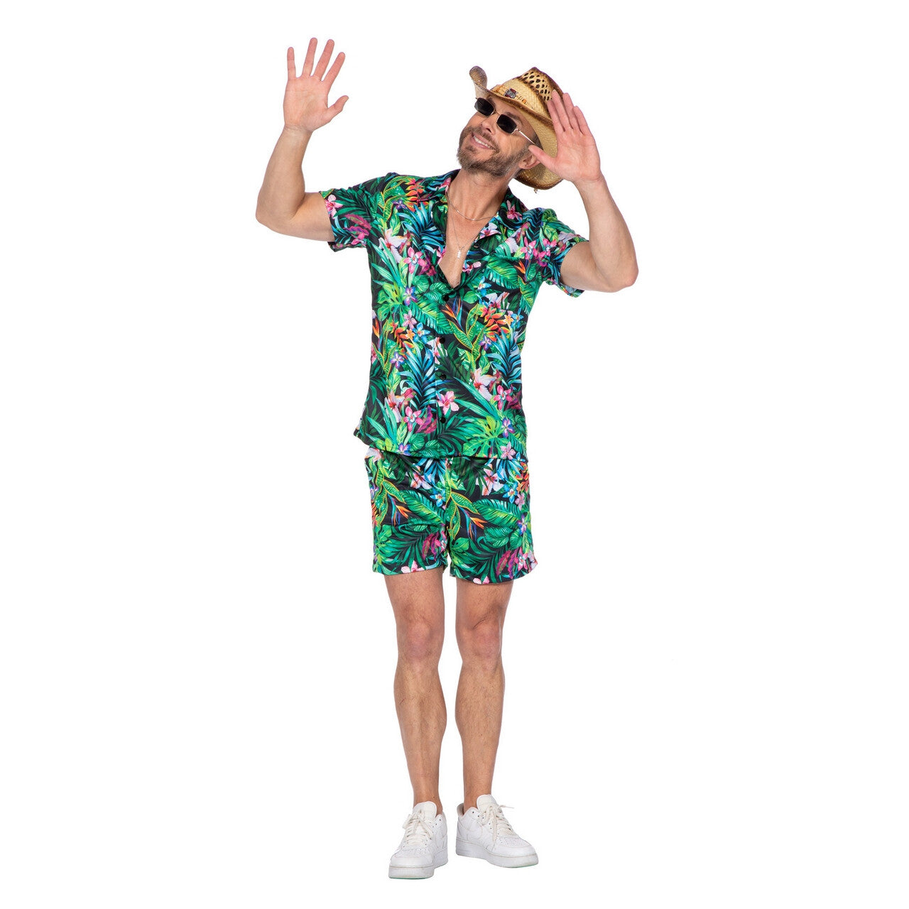 Op deze afbeelding zie je een Kostuums, van het merk Wilbers. Hawaii Harrie Op Het Strand Man Kostuum