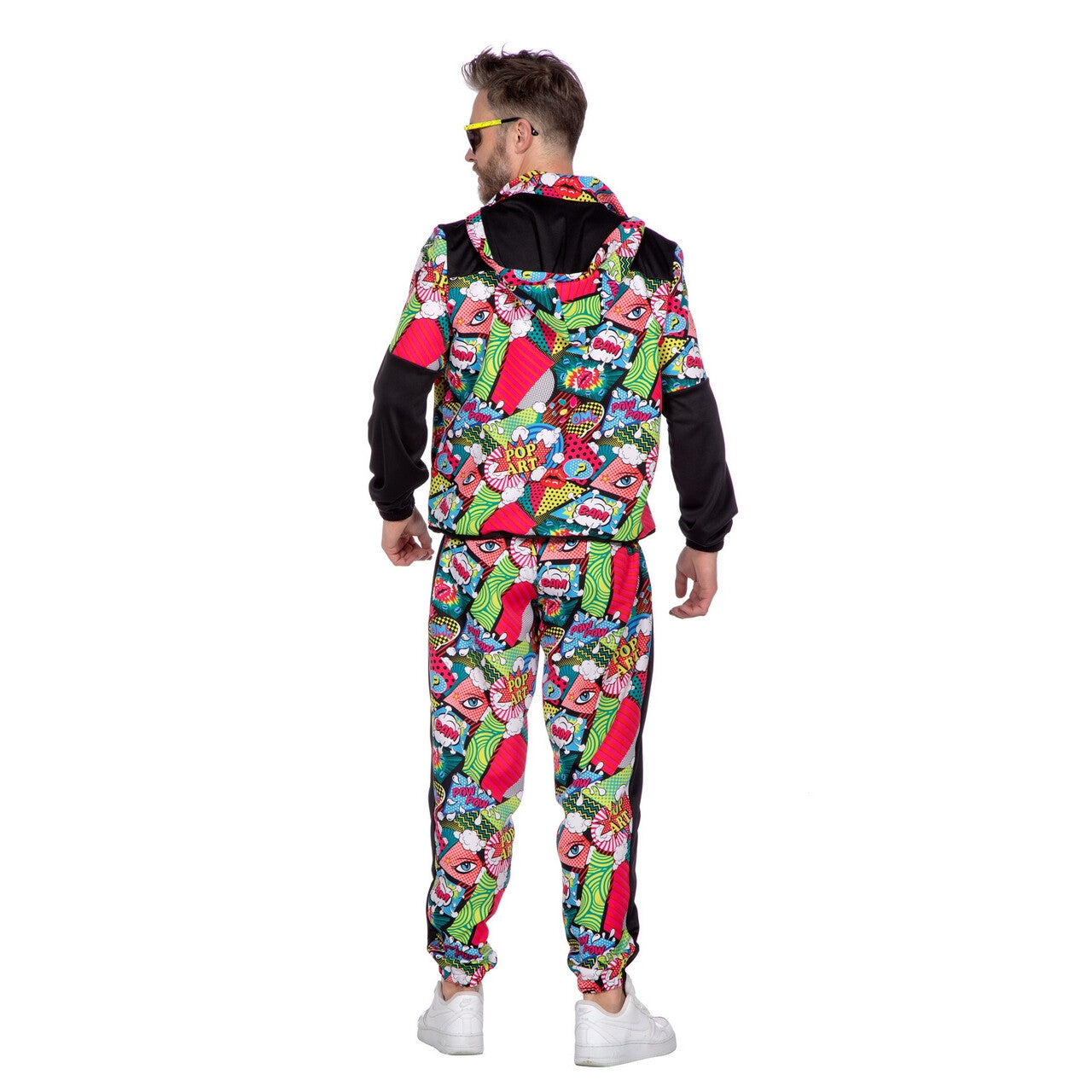 Op deze afbeelding zie je een Kostuums, van het merk Wilbers. Trainingspak Strip Pop Art Kostuum