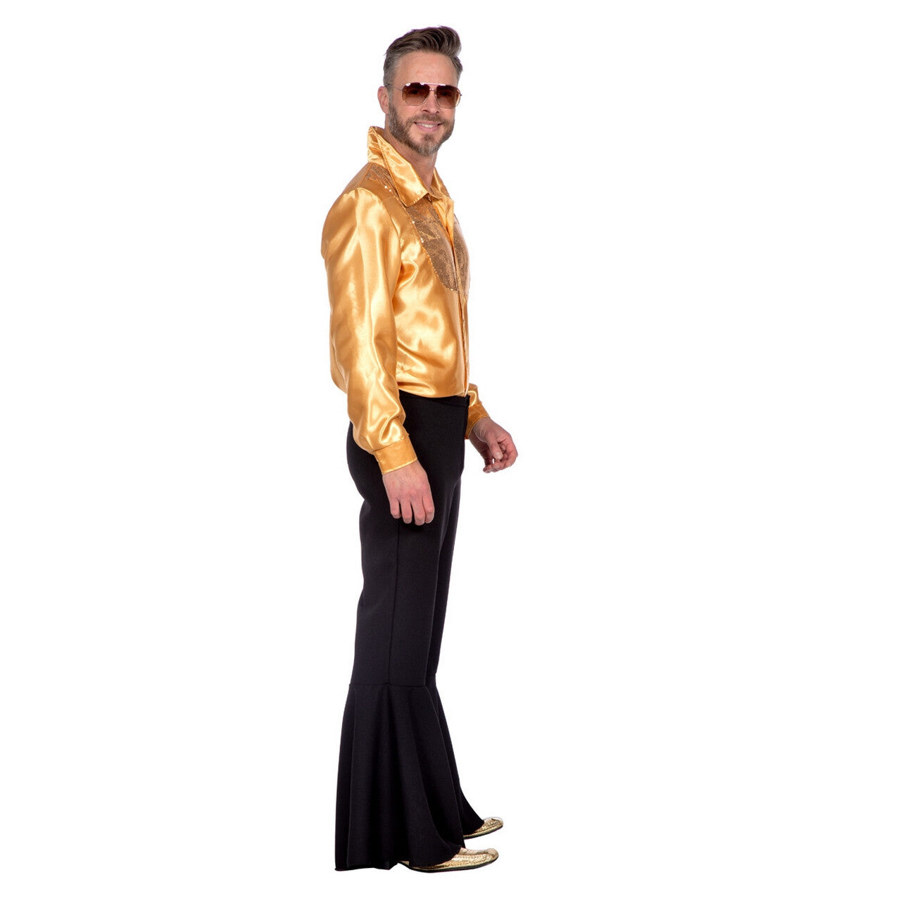 Op deze afbeelding zie je een Kostuums, van het merk Wilbers. Dans Sensatie Johny Gold Man