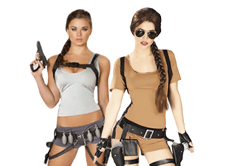 als Peuter getrouwd Lara Croft Kostuum? Bestel tot 23:45u ===> Feestkleding 365