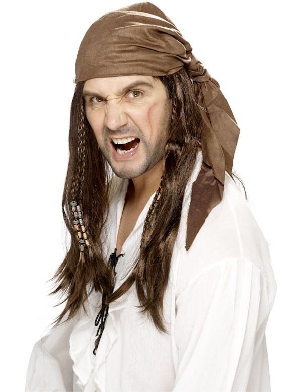 Piraat Pruik Met Bandana Volwassen